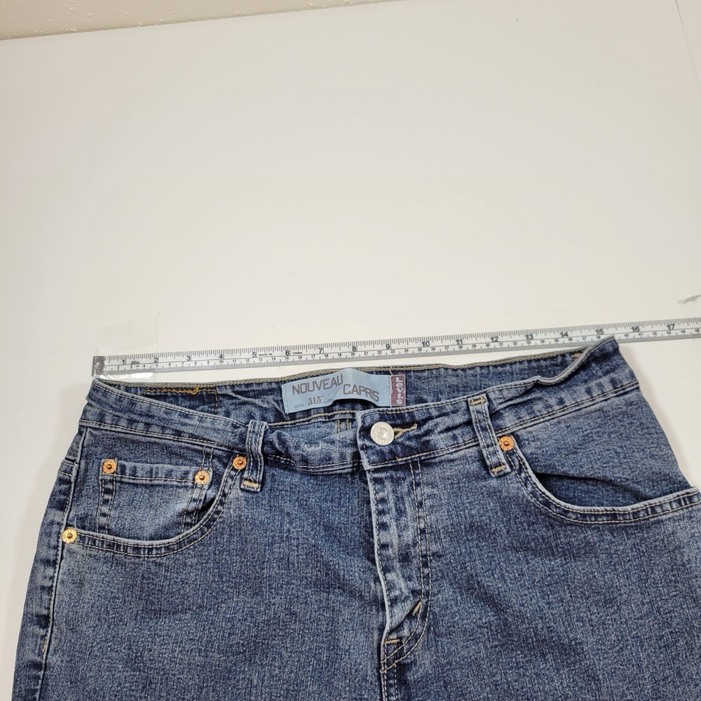 Levi's Women's Capri's 515 Noveau Blue Denim Size 16 - Picture 3 of 9